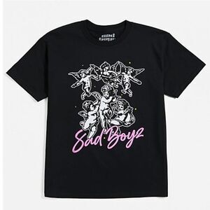 1297 New SAD BOYZ Angels Black T-Shirt Sz Large